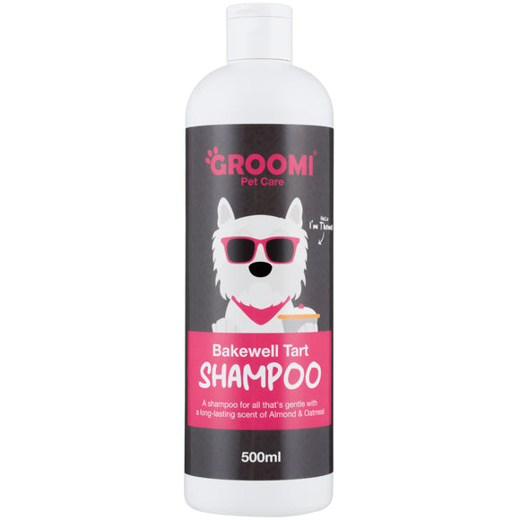 Groomi Bakewell Tart Shampoo 500ml – Gentle Cleansing Formula with Almond Oat Scent