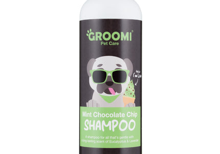 Groomi Mint Chocolate Chip Shampoo 500ml – Gentle Dog Cleanser with Lavender and Eucalyptus Scent