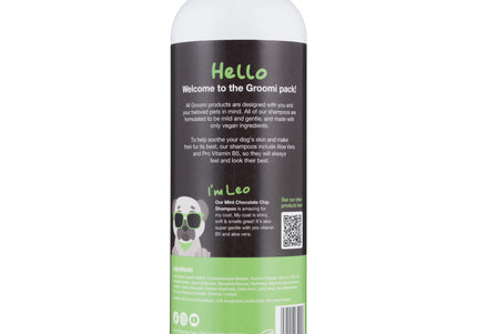 Groomi Mint Chocolate Chip Shampoo 500ml – Gentle Dog Cleanser with Lavender and Eucalyptus Scent