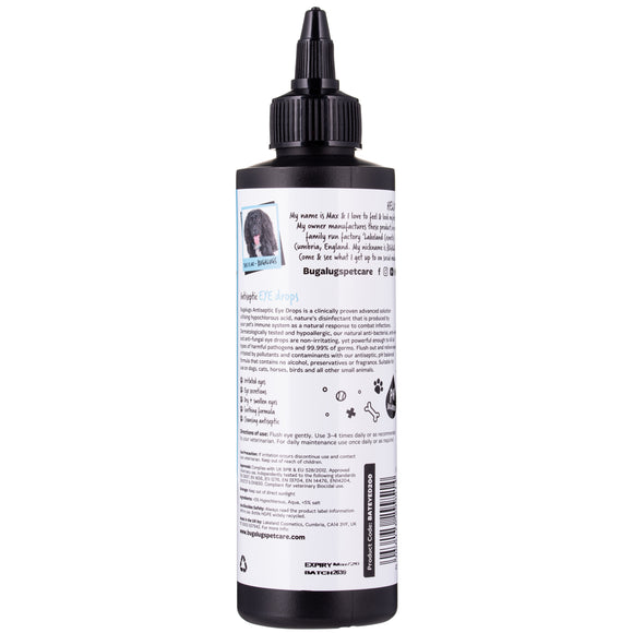 Bugalugs Antiseptic Eye Drops 200ml – Gentle Cleansing Formula with Soothing Action