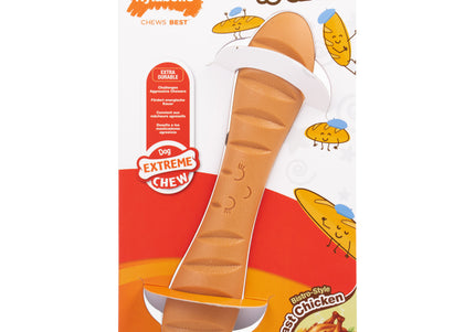 Nylabone Power Chew Baguette – Hard Chicken-Scented Chew Toy, Durable Design
