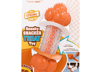 Nylabone Strong Chew Sneaky Snacker – Large Bacon-Scented Treat Holder, Durable Dog Chew Toy