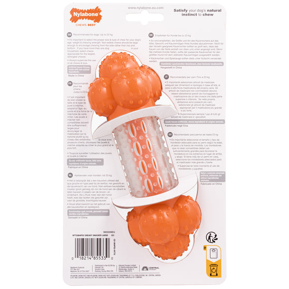 Nylabone Strong Chew Sneaky Snacker – Large Bacon-Scented Treat Holder, Durable Dog Chew Toy
