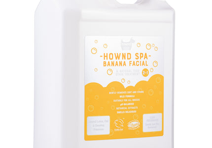 Hownd Banana Facial & Tear Stain Treatment – 2-in-1 Gentle Scrub and Anti-Stain Formula, 2.5L