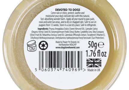 Hemp by Hownd Skin, Nose & Paw Balm 50g – Nourishing All-Season Formula with Sun Protection