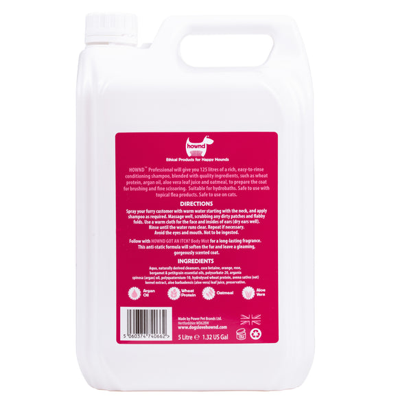 Hownd Got An Itch? Conditioning Shampoo – 1:25 Concentrate, 5L, Soothing Formula for Dry, Itchy Skin
