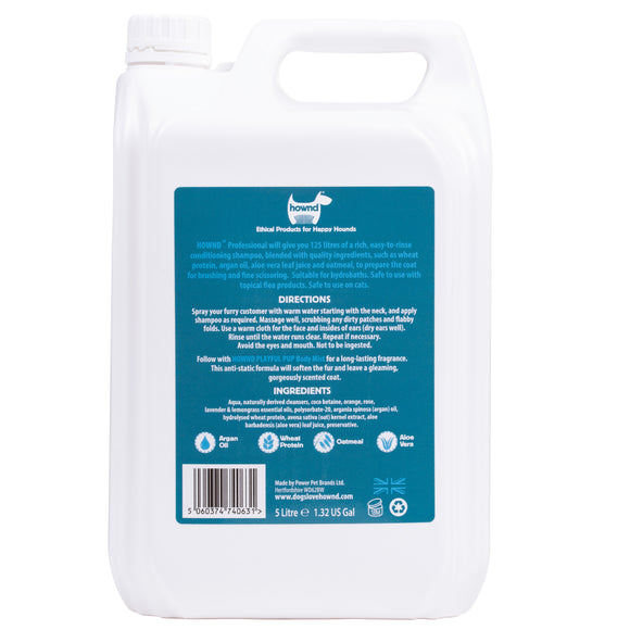 Hownd Playful Pup Conditioning Shampoo – Gentle Nourishing Formula, Concentrate 1:25, 5L