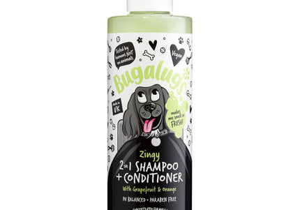 Bugalugs Zingy 2in1 Shampoo and Conditioner – Grapefruit Orange Scent, 250ml, Nourishing Formula