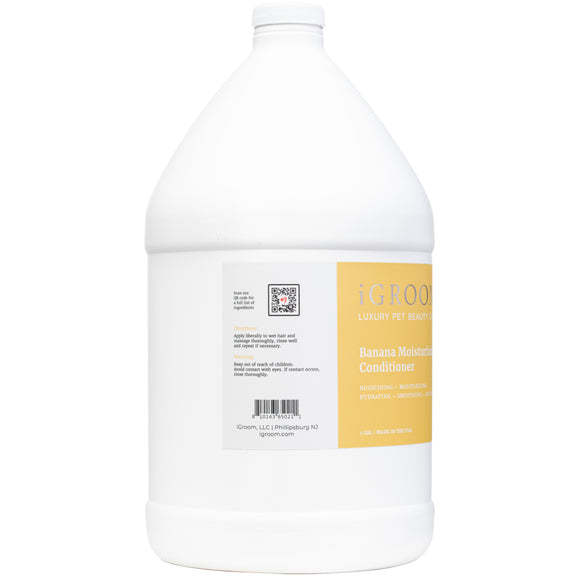 iGroom Banana Conditioner – Moisturizing Formula, Eases Undercoat Removal, 3.8L