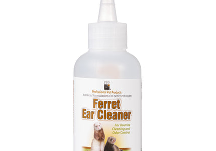 PPP Ferret Ear Cleaner 118ml – Gentle Liquid Formula, Odor-Eliminating and Fast-Acting