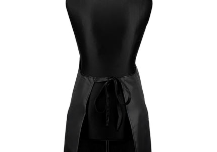 Blovi Grooming Apron Black – Waterproof Apron with Pocket and Black Piping, Durable Design