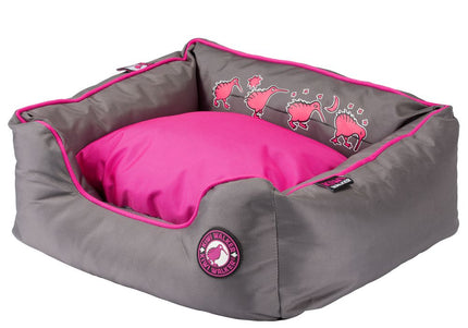 Kiwi Walker Running Sofa Memory Foam Pet Bed – Soft Pink, Small Size, Supportive Comfort