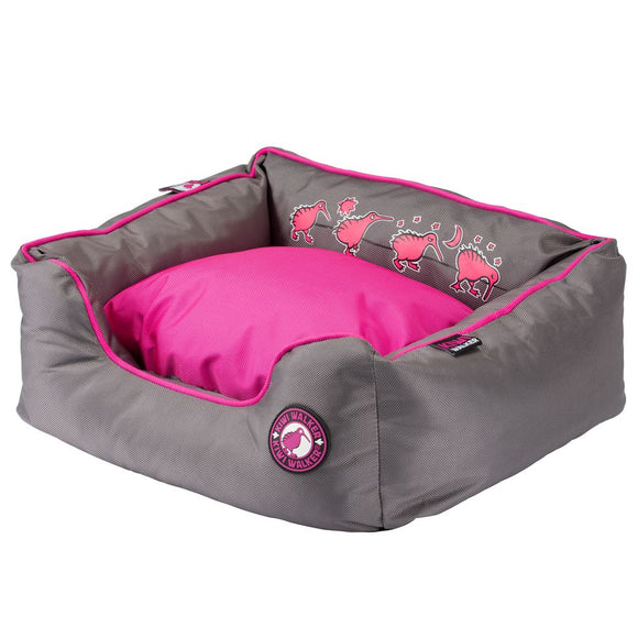 Kiwi Walker Running Sofa Memory Foam Pet Bed – Soft Pink, Small Size, Supportive Comfort