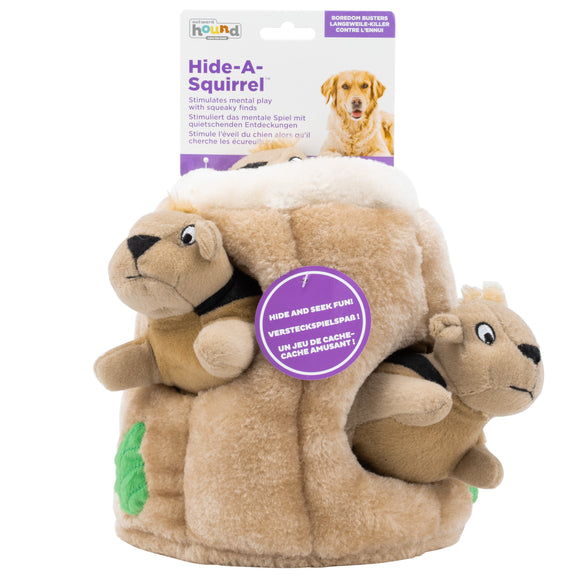 Outward Hound Hide A Squirrel Plush Puzzle Toy – Interactive Squirrel Tree, Small Size