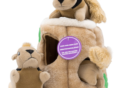 Outward Hound Hide A Squirrel Plush Puzzle Toy – Interactive Squirrel Tree, Small Size