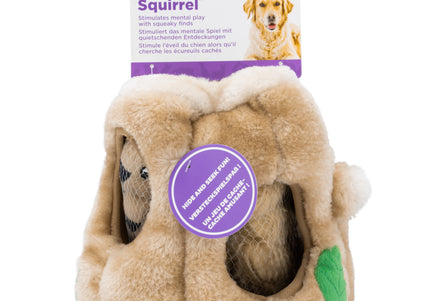 Outward Hound Hide A Squirrel Plush Puzzle Toy – Interactive Squirrel Tree, Small Size