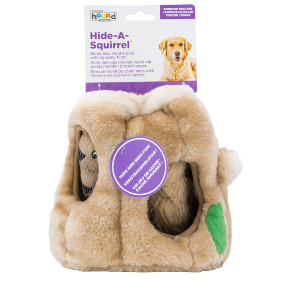 Outward Hound Hide A Squirrel Plush Puzzle Toy – Interactive Squirrel Tree, Small Size