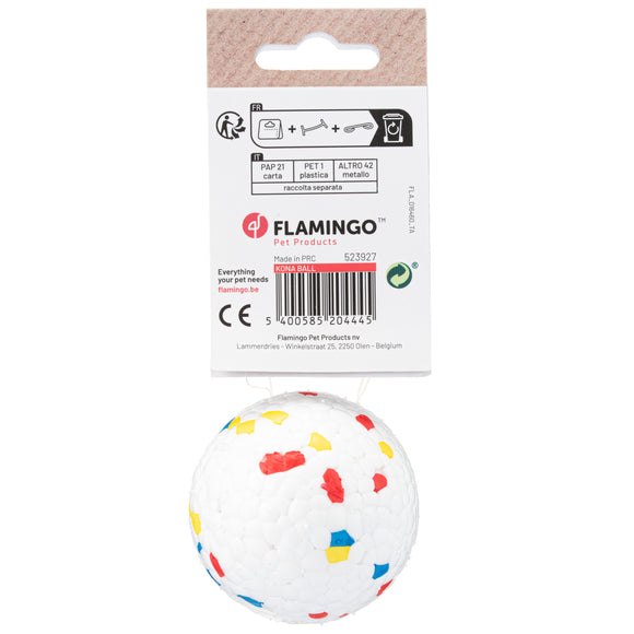 Flamingo Kona Ball E-TPU 6.3cm – Lightweight Floating Foam Ball, Durable White Design