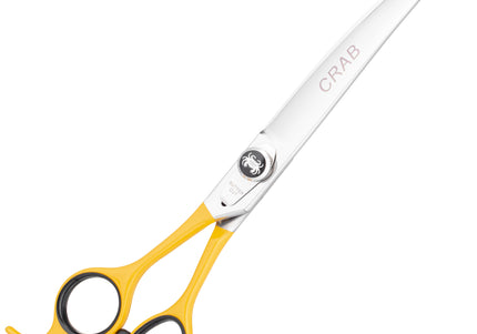 Geib Crab Curved Left-Handed Grooming Scissors 8.5in – Precision Micro-Bevel, Premium Quality