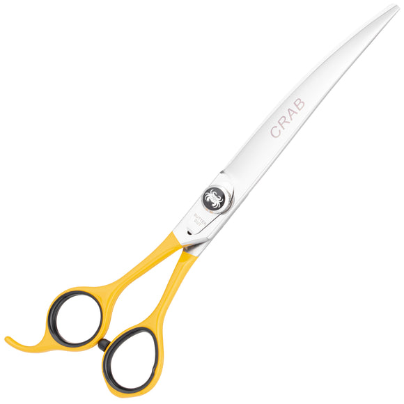 Geib Crab Curved Left-Handed Grooming Scissors 8.5in – Precision Micro-Bevel, Premium Quality