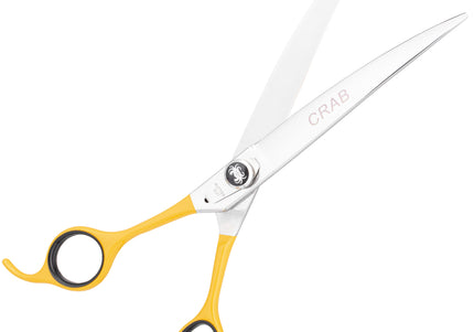 Geib Crab Curved Left-Handed Grooming Scissors 8.5in – Precision Micro-Bevel, Premium Quality