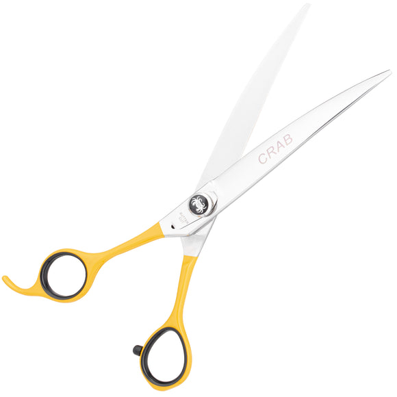 Geib Crab Curved Left-Handed Grooming Scissors 8.5in – Precision Micro-Bevel, Premium Quality