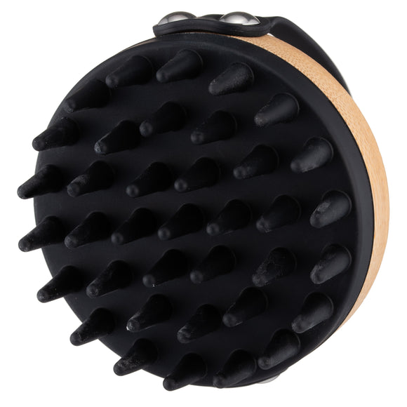 Groomi Foaminator Silicone Grooming Brush – Wet and Dry, Ergonomic Black Design