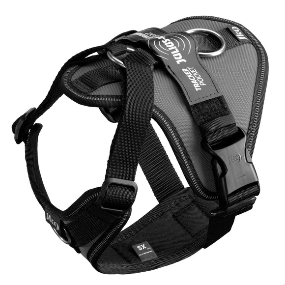Julius-K9 IDC Longwalk Light Harness Anthracite – Lightweight Trekking Design with GPS Pocket, XS Gray