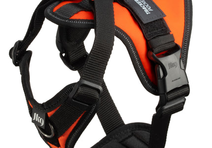 Julius-K9 IDC Longwalk Light Harness UV Orange – Lightweight Trekking Harness with GPS Pocket, Size M