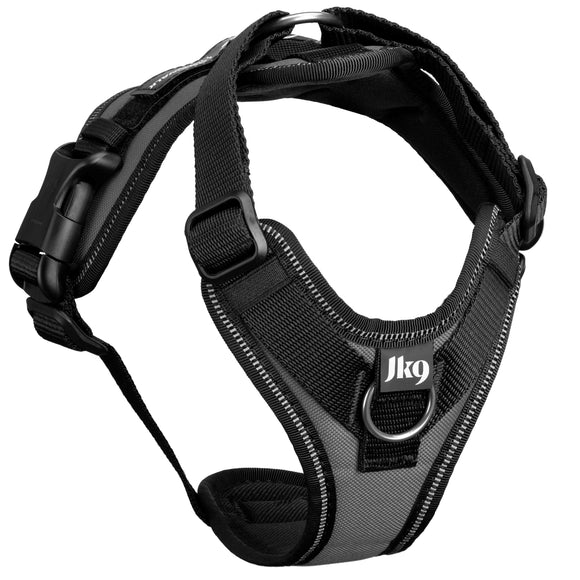 Julius-K9 IDC Longwalk Light Harness Anthracite – Lightweight Trekking Design with GPS Pocket, XS Gray