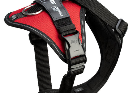 Julius-K9 IDC Longwalk Light Harness Red XXL – Lightweight Trekking Design with GPS Pocket