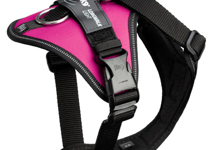 Julius-K9 IDC Longwalk Light Harness Pink – Lightweight Trekking Harness with GPS Pocket, Size L