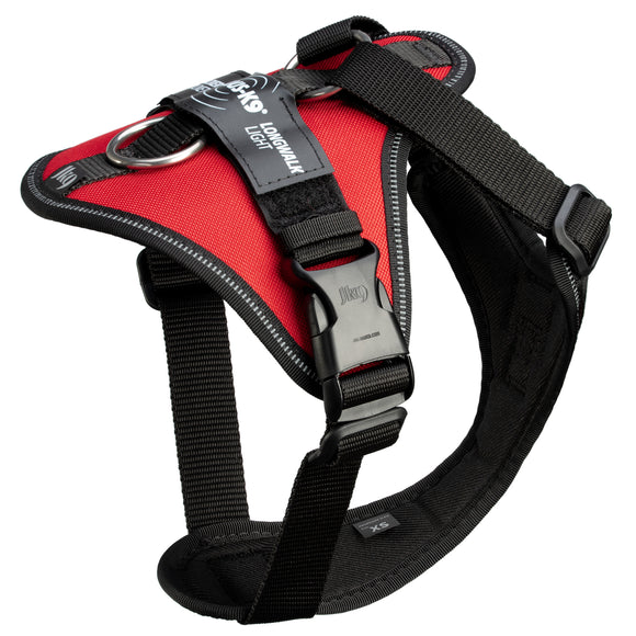 Julius-K9 IDC Longwalk Light Harness Red XXL – Lightweight Trekking Design with GPS Pocket