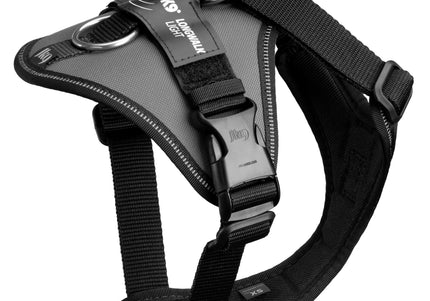 Julius-K9 IDC Longwalk Light Harness Anthracite – Lightweight Trekking Design with GPS Pocket, XS Gray