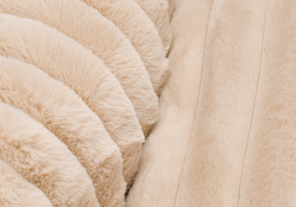 Biglo Cobe Beige Dog Bed Sofa – Comfortable Soft Cushion, Medium Size