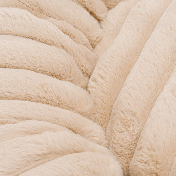 Biglo Cobe Donut Dog Bed XL – Soft Fluffy Anti-Stress Comfort, Beige