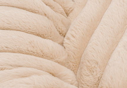 Biglo Cobe Donut Dog Bed XL – Soft Fluffy Anti-Stress Comfort, Beige