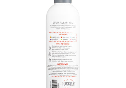Furrish Santa Paws Christmas Shampoo 300ml – Spicy Fruity Scent, Gentle Cleansing Formula