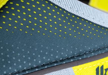 Julius-K9 Street Harness Sky Gray & Neon Lime – XXS, Lightweight Urban Design, Reflective Accents