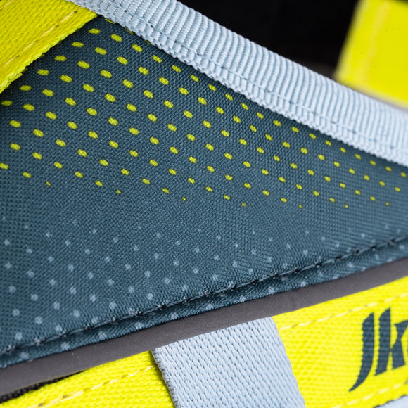 Julius-K9 Street Harness Sky Gray & Neon Lime – XXS, Lightweight Urban Design, Reflective Accents