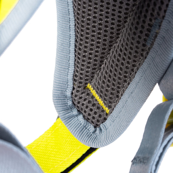 Julius-K9 Street Harness Sky Gray & Neon Lime – XXS, Lightweight Urban Design, Reflective Accents