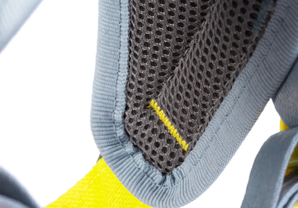Julius-K9 Street Harness Sky Gray & Neon Lime – XXS, Lightweight Urban Design, Reflective Accents