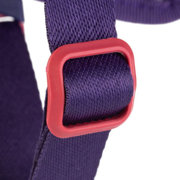 Julius-K9 Street Harness Dark Violet & Neon Raspberry – Large, Adjustable, Reflective Urban Design