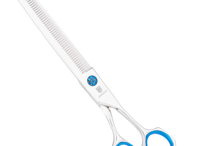 Jargem 3D Straight Blenders 7.5in – Single-Sided Thinning Shears, 56 Teeth, Offset Handle