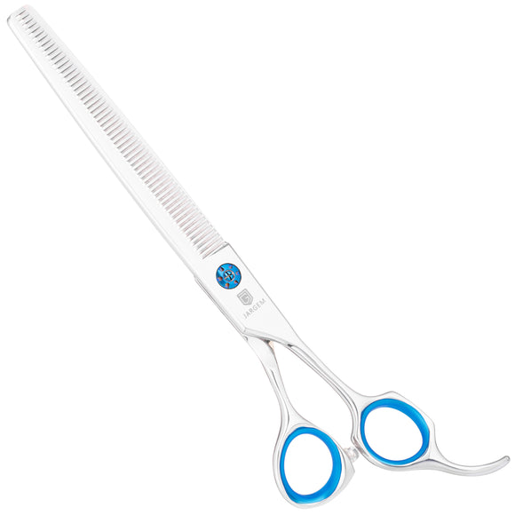 Jargem 3D Straight Blenders 7.5in – Single-Sided Thinning Shears, 56 Teeth, Offset Handle