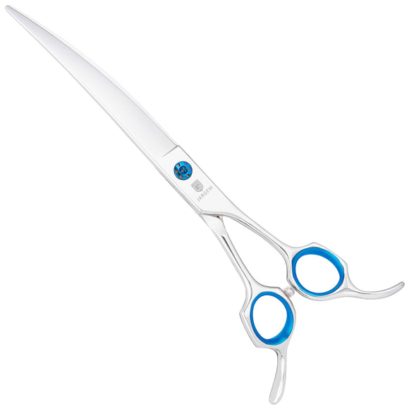 Jargem 3D Curved Grooming Scissors 7.5in – Offset Handle, Precision Cutting