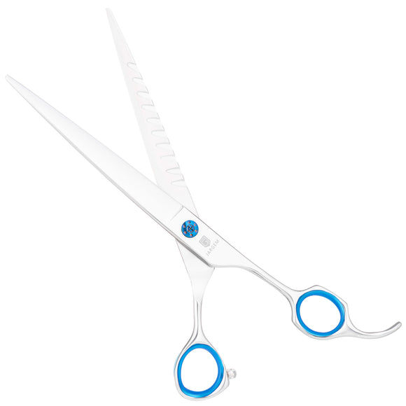 Jargem 3D Straight Scissors 7.5in – Innovative Ergonomic Grooming Shears with Precision Blades