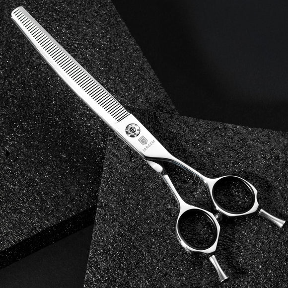 Jargem Curved Blending Shears 7.0" – Single-Sided Thinning Scissors with 60 Teeth