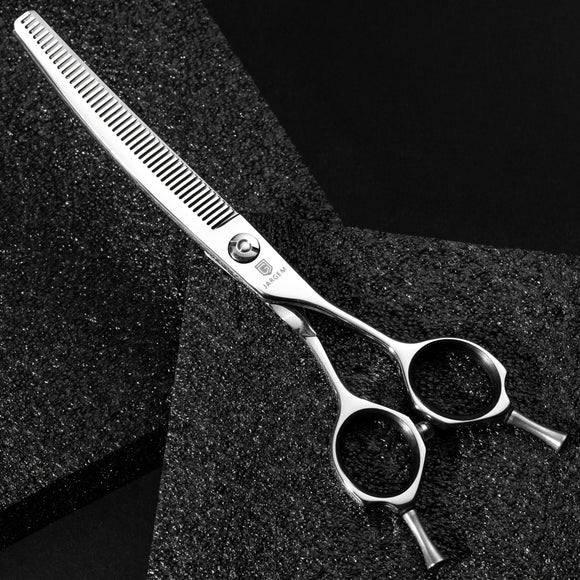 Jargem Curved Blenders 6.5" – Professional Single-Sided 45-Tooth Thinning Shears, Precision Cut
