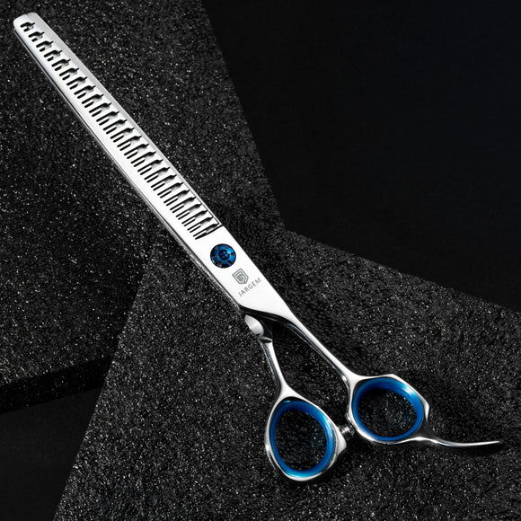 Jargem 3D Straight Hybrid Thinners 7.5in – Precision 26-Tooth Grooming Scissors, Ergonomic Design